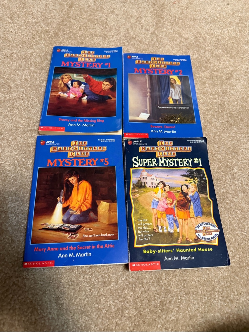 Lot of 4 The Baby-Sitters Club Mystery & A Super Mystery paperback books